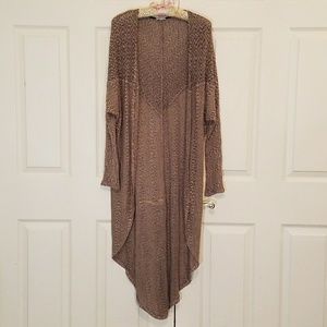 Cozy Tan Ecote Long Cardigan from Urban Outfitters